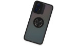 Newface Xiaomi Redmi Note 12S Kılıf Montreal Yüzüklü Silikon Kapak - Siyah