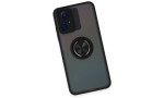 Newface Xiaomi Redmi Note 12S Kılıf Montreal Yüzüklü Silikon Kapak - Siyah