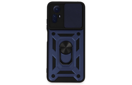 Newface Xiaomi Redmi Note 12S Kılıf Pars Lens Yüzüklü Silikon - Lacivert