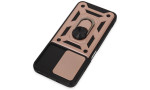 Newface Xiaomi Redmi Note 12S Kılıf Pars Lens Yüzüklü Silikon - Rose Gold