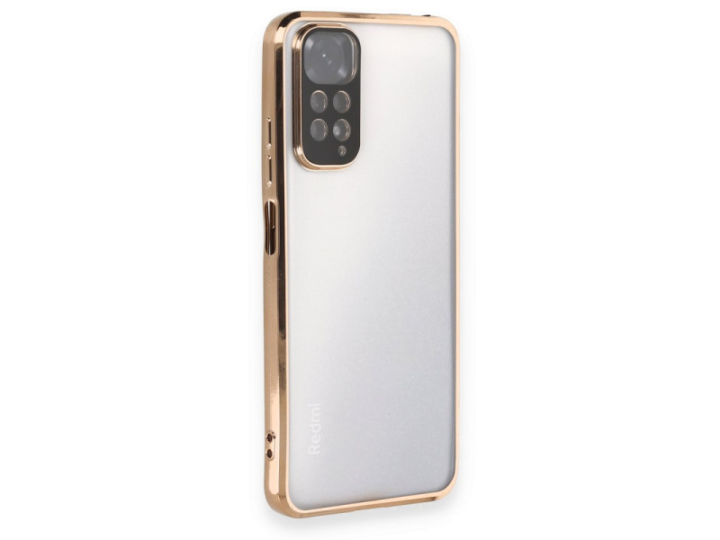 Newface Xiaomi Redmi Note 12S Kılıf Razer Lensli Silikon - Gold