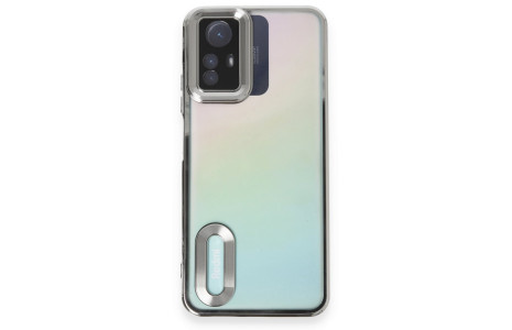 Newface Xiaomi Redmi Note 12S Kılıf Slot Silikon - Gümüş