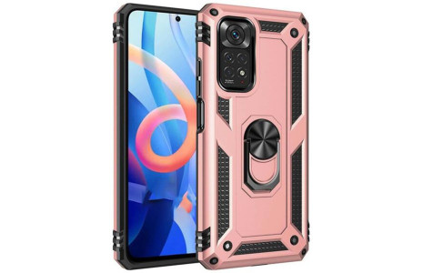 Newface Xiaomi Redmi Note 12S Kılıf Sofya Yüzüklü Silikon Kapak - Rose
