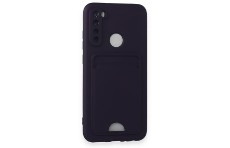 Newface Xiaomi Redmi Note 8 Kılıf Kelvin Kartvizitli Silikon - Derin Mor