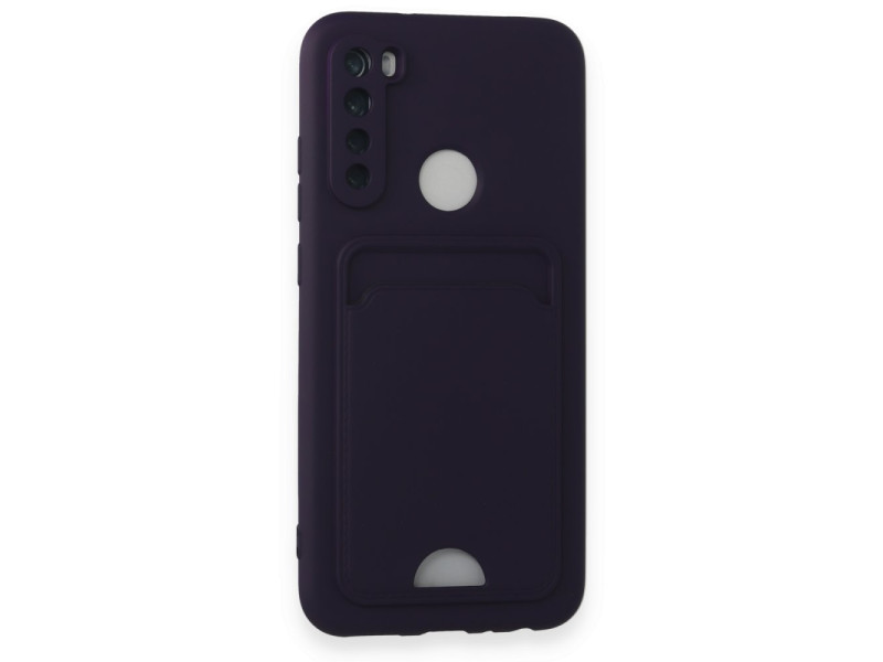 Newface Xiaomi Redmi Note 8 Kılıf Kelvin Kartvizitli Silikon - Derin Mor