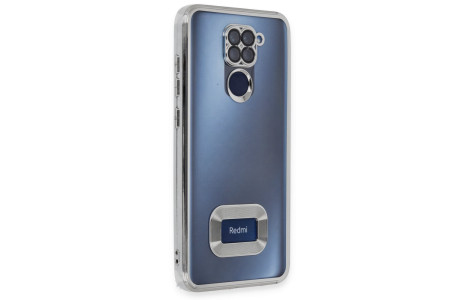 Newface Xiaomi Redmi Note 9 Kılıf Slot Silikon - Gümüş