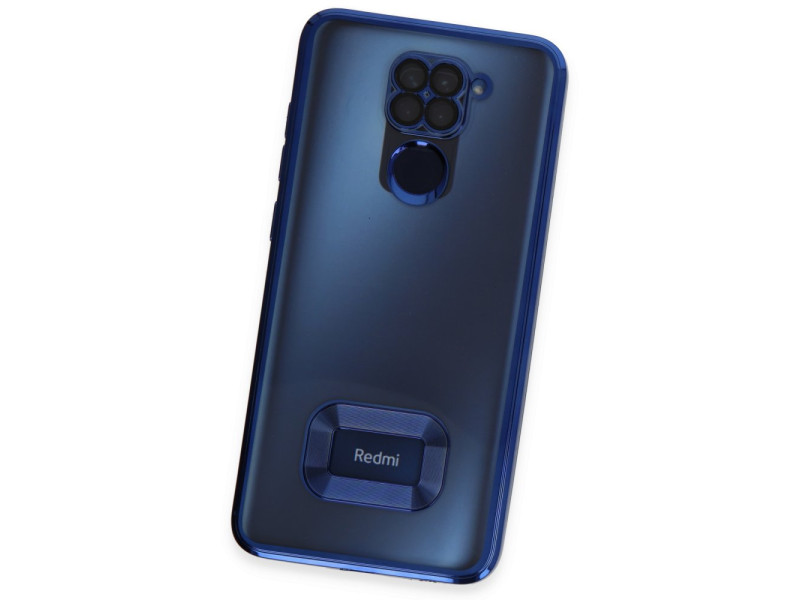 Newface Xiaomi Redmi Note 9 Kılıf Slot Silikon - Mavi