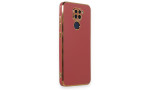 Newface Xiaomi Redmi Note 9 Kılıf Volet Silikon - Kırmızı