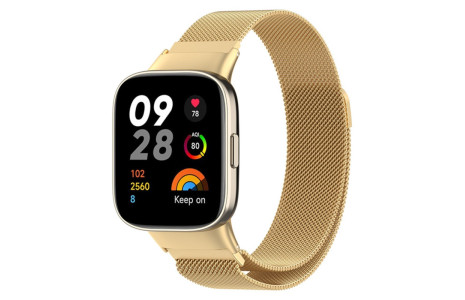 Newface Xiaomi Redmi Watch 3 Metal Mıknatıslı Kordon - Gold