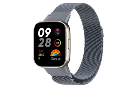 Newface Xiaomi Redmi Watch 3 Metal Mıknatıslı Kordon - Gri