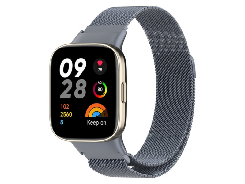 Newface Xiaomi Redmi Watch 3 Metal Mıknatıslı Kordon - Gri