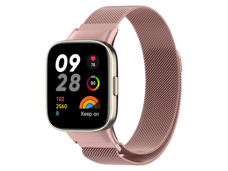 Newface Xiaomi Redmi Watch 3 Metal Mıknatıslı Kordon - Rose