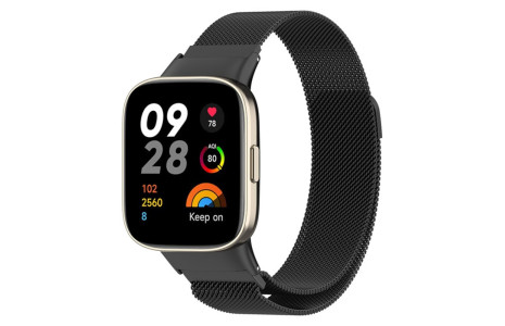 Newface Xiaomi Redmi Watch 3 Metal Mıknatıslı Kordon - Siyah
