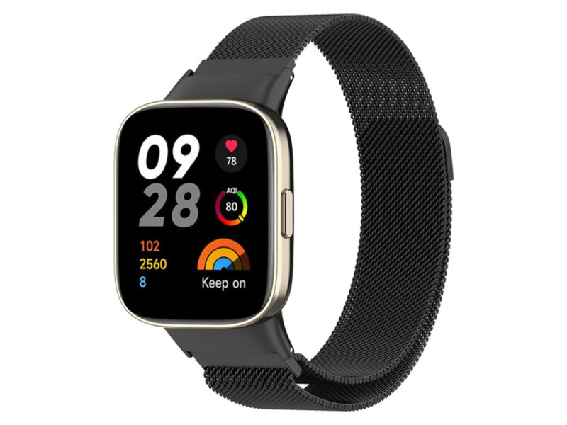 Newface Xiaomi Redmi Watch 3 Metal Mıknatıslı Kordon - Siyah