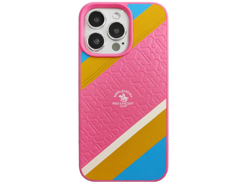 Santa Barbara Polo Racquet Club iPhone 13 Pro Franco Deri Kapak - Pembe