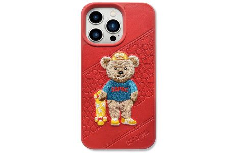 Santa Barbara Polo Racquet Club iPhone 13 Pro Max Crete Deri Kapak - Kırmızı