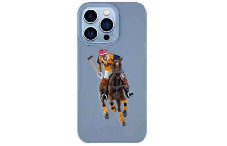 Santa Barbara Polo Racquet Club iPhone 13 Pro Max Jockey Deri Kapak - Mavi