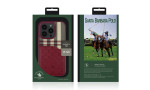 Santa Barbara Polo Racquet Club iPhone 13 Pro Plaid Kartvizitli Kapak - Siyah