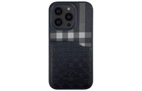 Santa Barbara Polo Racquet Club iPhone 13 Pro Plaid Kartvizitli Kapak - Siyah