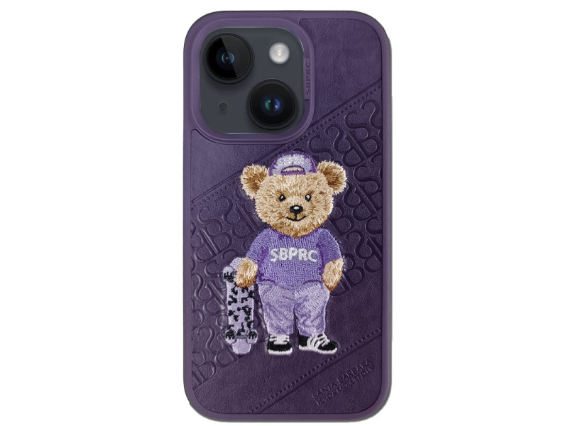 Santa Barbara Polo Racquet Club iPhone 14 Crete Deri Kapak - Mor