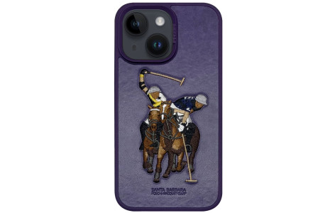 Santa Barbara Polo Racquet Club iPhone 14 Jockey Deri Kapak - Mor