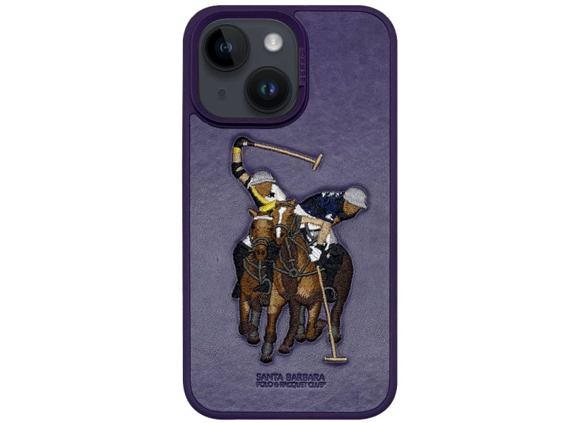 Santa Barbara Polo Racquet Club iPhone 14 Jockey Deri Kapak - Mor