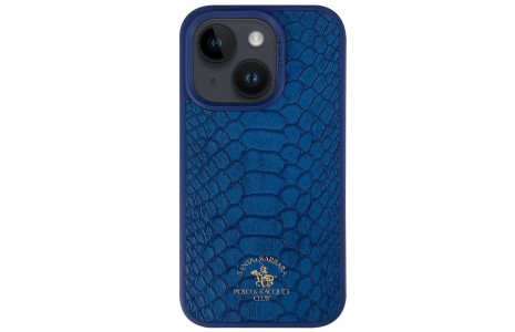 Santa Barbara Polo Racquet Club iPhone 14 Knight Deri Kapak - Lacivert