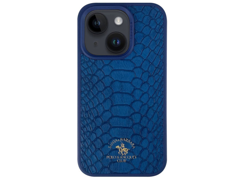 Santa Barbara Polo Racquet Club iPhone 14 Knight Deri Kapak - Lacivert