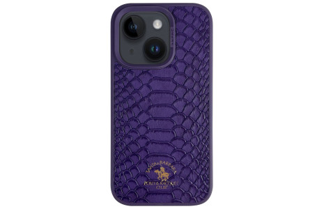 Santa Barbara Polo Racquet Club iPhone 14 Knight Deri Kapak - Mor