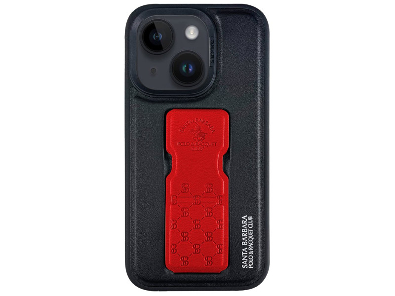 Santa Barbara Polo Racquet Club iPhone 14 Parker Stand Kapak - Kırmızı