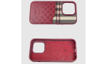 Santa Barbara Polo Racquet Club iPhone 14 Plaid Kartvizitli Kapak - Kırmızı