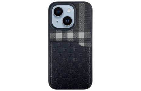 Santa Barbara Polo Racquet Club iPhone 14 Plaid Kartvizitli Kapak - Siyah