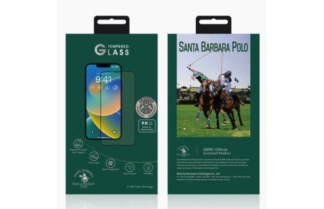 Santa Barbara Polo Racquet Club iPhone 14 Plus 3D Premium Cam Ekran Koruyucu - Siyah