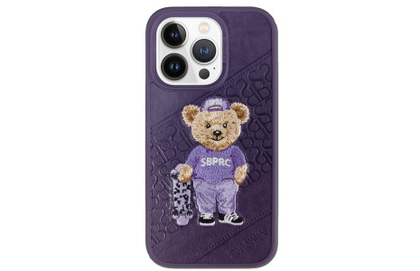 Santa Barbara Polo Racquet Club iPhone 14 Pro Crete Deri Kapak - Mor