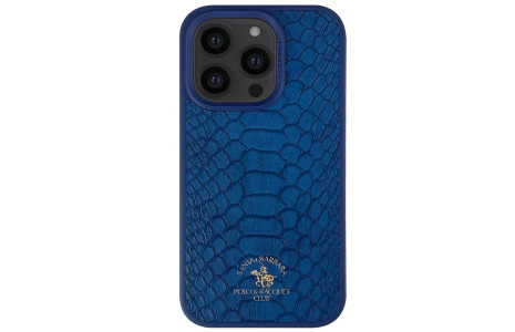 Santa Barbara Polo Racquet Club iPhone 14 Pro Knight Deri Kapak - Lacivert