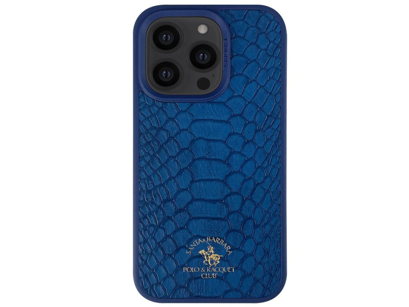 Santa Barbara Polo Racquet Club iPhone 14 Pro Knight Deri Kapak - Lacivert