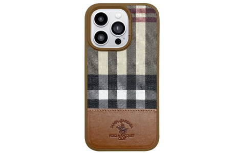 Santa Barbara Polo Racquet Club iPhone 14 Pro Max Cyril Magsafe Kapak - Kahverengi