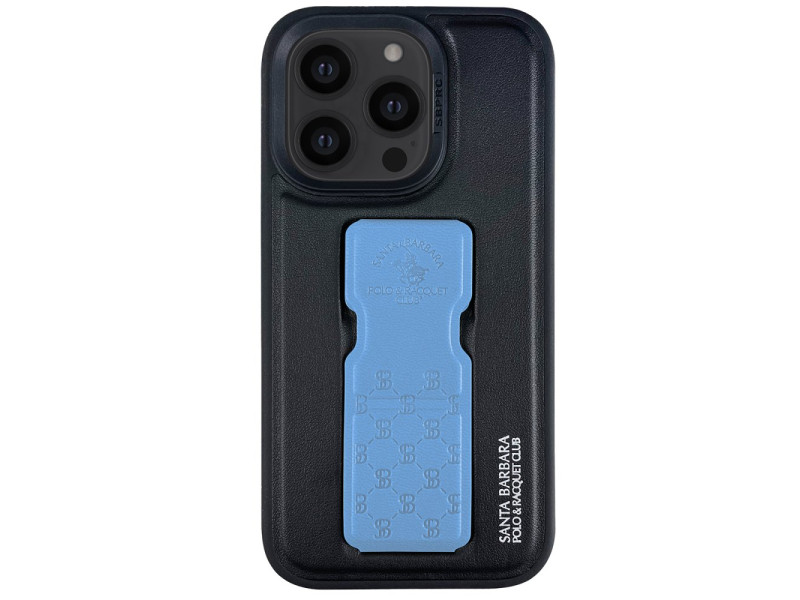 Santa Barbara Polo Racquet Club iPhone 14 Pro Max Parker Stand Kapak - Mavi