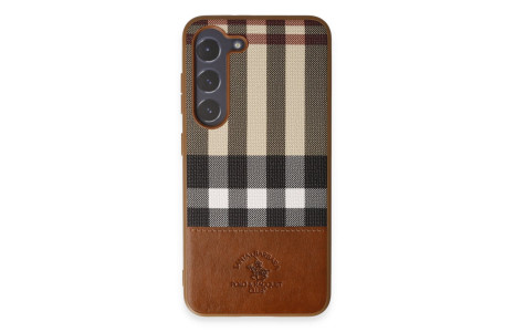 Santa Barbara Polo Racquet Club Samsung Galaxy S23 Plaid Kapak - Kahverengi