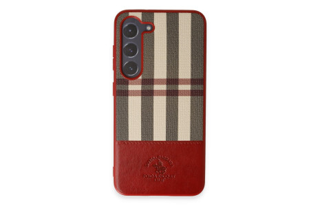 Santa Barbara Polo Racquet Club Samsung Galaxy S23 Plaid Kapak - Kırmızı