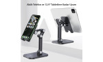 Yesido C104 Ayarlanabilir Katlanabilir Masaüstü Telefon Tablet Standı - Siyah