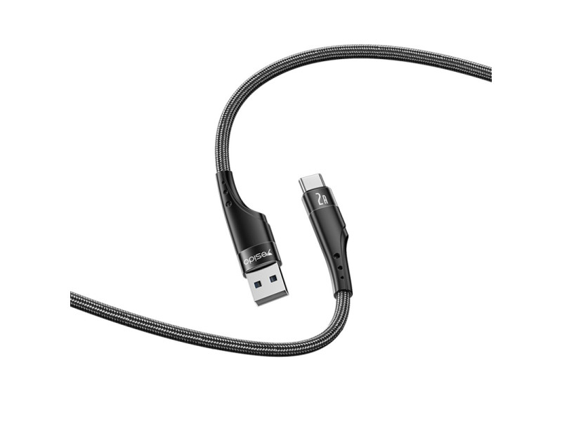 Yesido CA109 3M 2A Usb to Type-C Hızlı Şarj Kablosu - Siyah