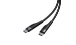 Yesido CA116 3M 60W Hasırlı Type-C to Type-C PD Hızlı Şarj Kablosu - Siyah