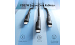 Yesido CA116 3M 60W Hasırlı Type-C to Type-C PD Hızlı Şarj Kablosu - Siyah