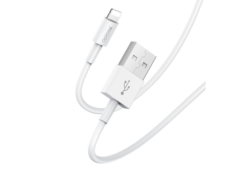 Yesido CA22 1.2M 2.4A Usb to Lightning Hızlı Şarj Kablosu - Beyaz