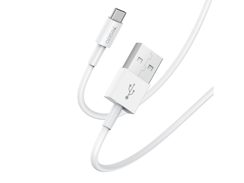 Yesido CA22 1.2M 2.4A Usb to Type-C Hızlı Şarj Kablosu - Beyaz