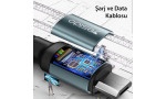 Yesido CA74 1.2M 2.4A Hasırlı Usb to Type-C Hızlı Şarj Kablosu - Siyah