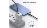 Yesido CA76 1.2M 20W Hasırlı Type-C to Lightning PD Hızlı Şarj Kablosu - Siyah