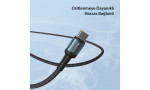 Yesido CA79 2M 60W Hasırlı Type-C to Type-C PD Hızlı Şarj Kablosu - Siyah