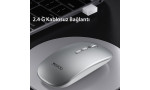 Yesido KB15 2.4G Ergonomik Kablosuz Mouse - Gümüş